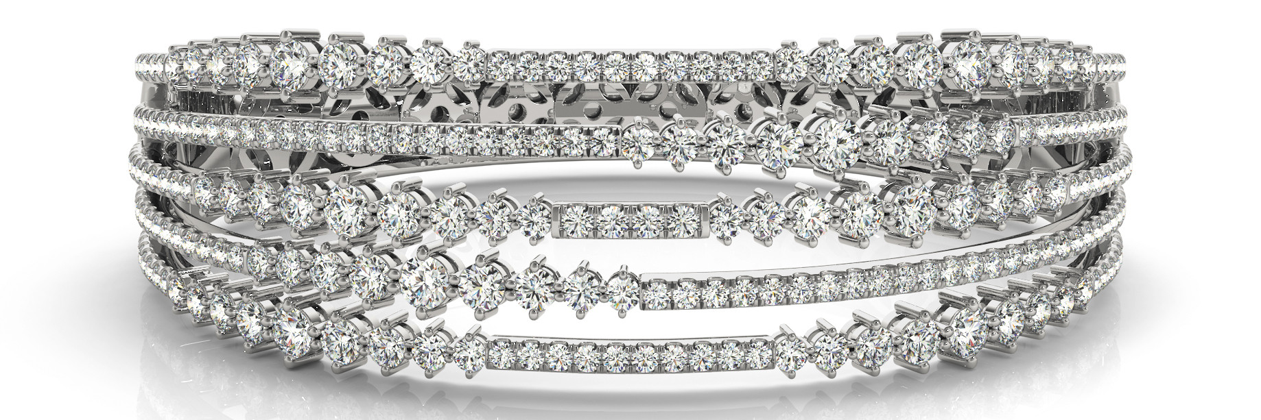 Jolene Natural Shared Prong Setting  Diamond Bracelet
