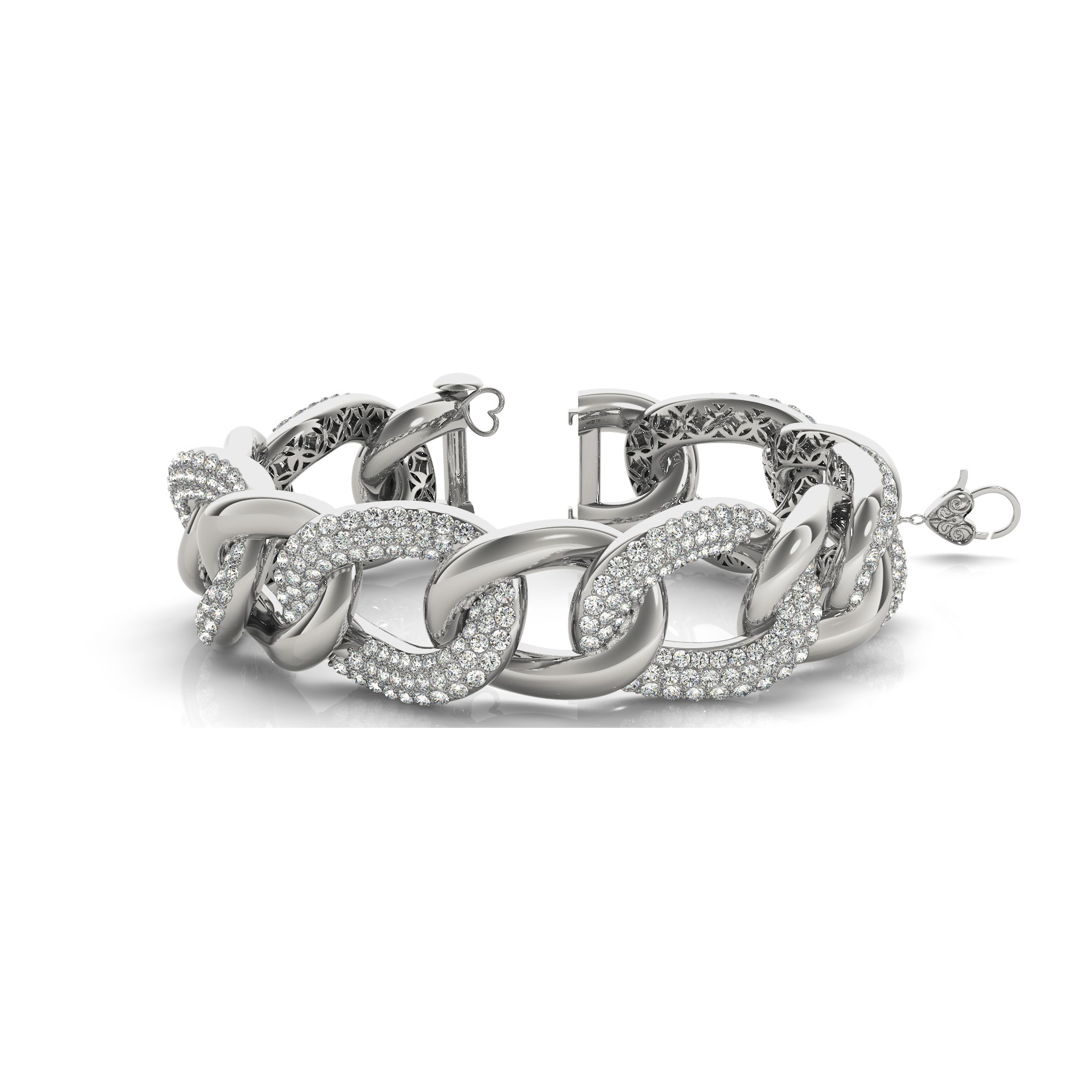0.1152 Ct Lab-Created Round Cut River Diamond Bangles Bracelets in Silver 925