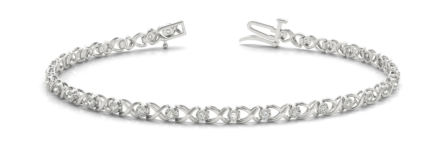 Lucille Natural Shared Prong  Diamond Bracelet