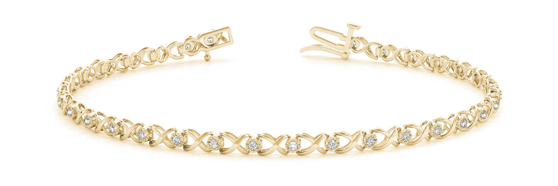 Lucille Natural Shared Prong  Diamond Bracelet