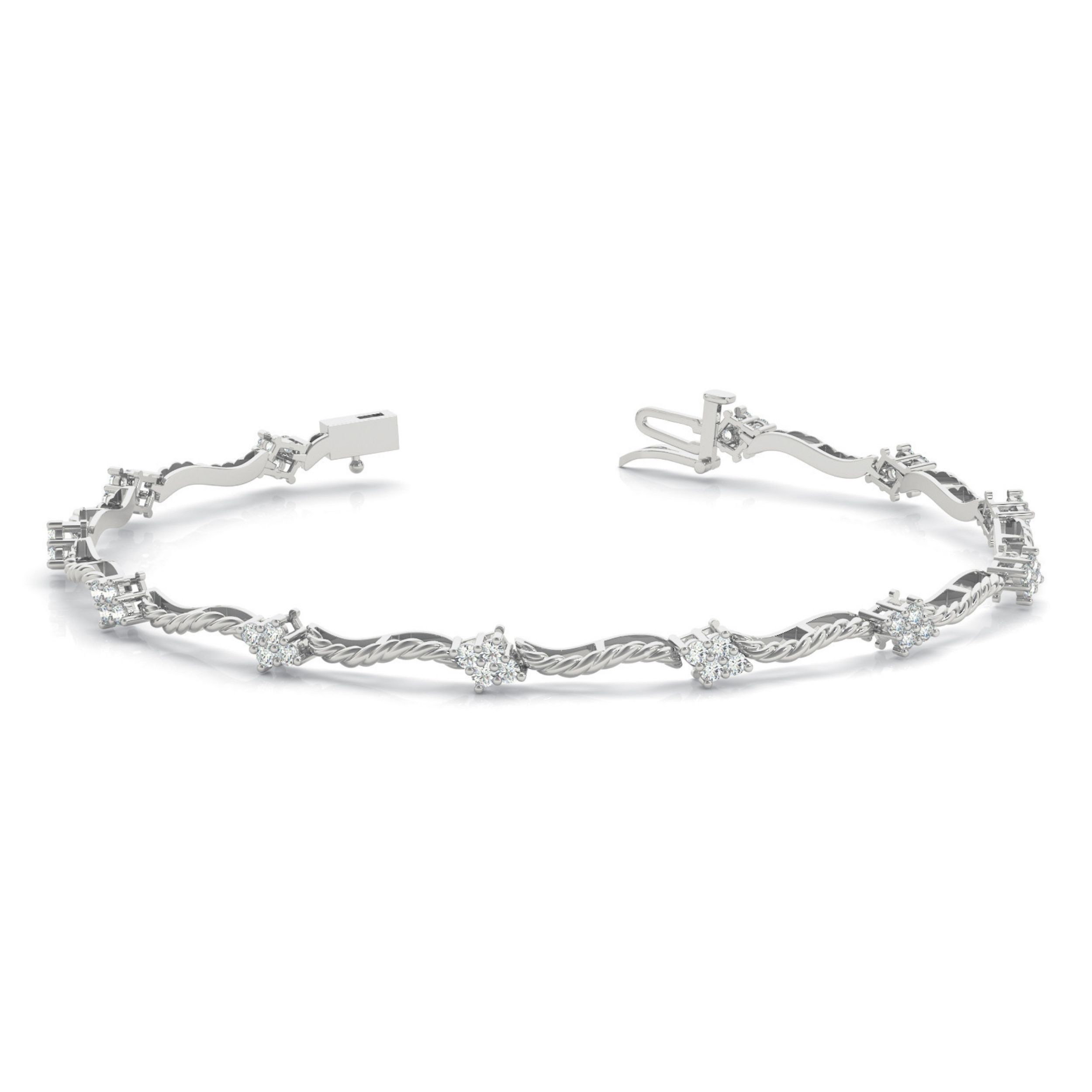 Jolene  Prong Setting Chain Diamond Bracelet | Sunshine Diamonds