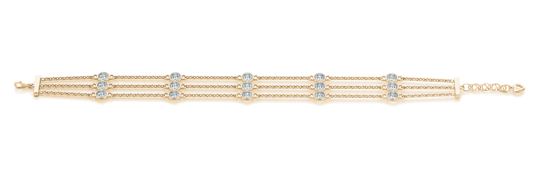 Vash Lab-Created Bezel Set Diamond Bracelet