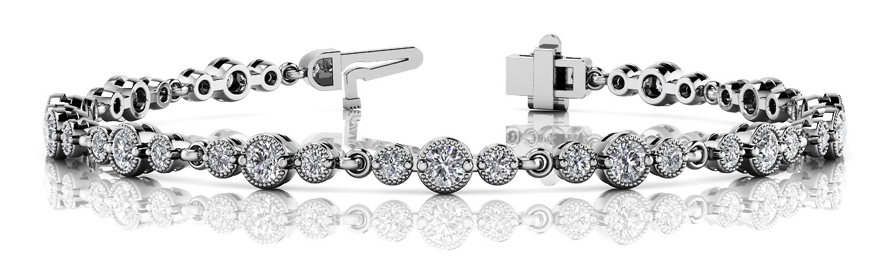 Viridiana Milgrain Set Delicate Diamond Bracelet | Sunshine Diamonds