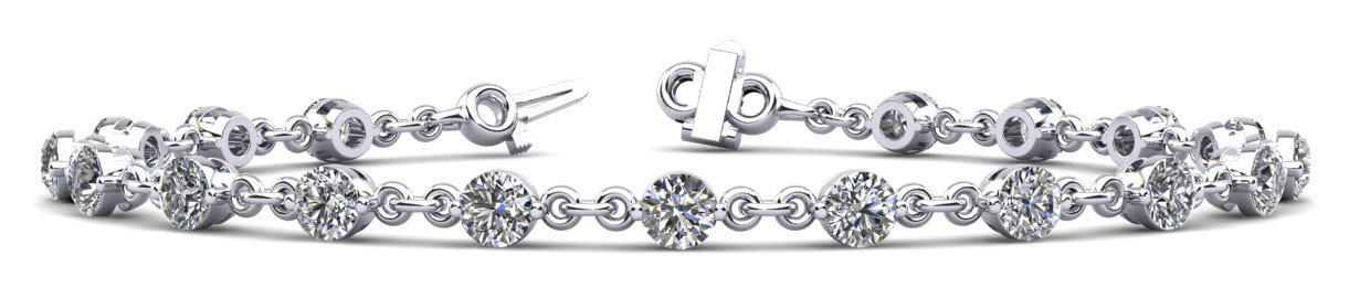 1 Ct Lab-Created Diamond Round Cut Verona  Delicate in Silver 925