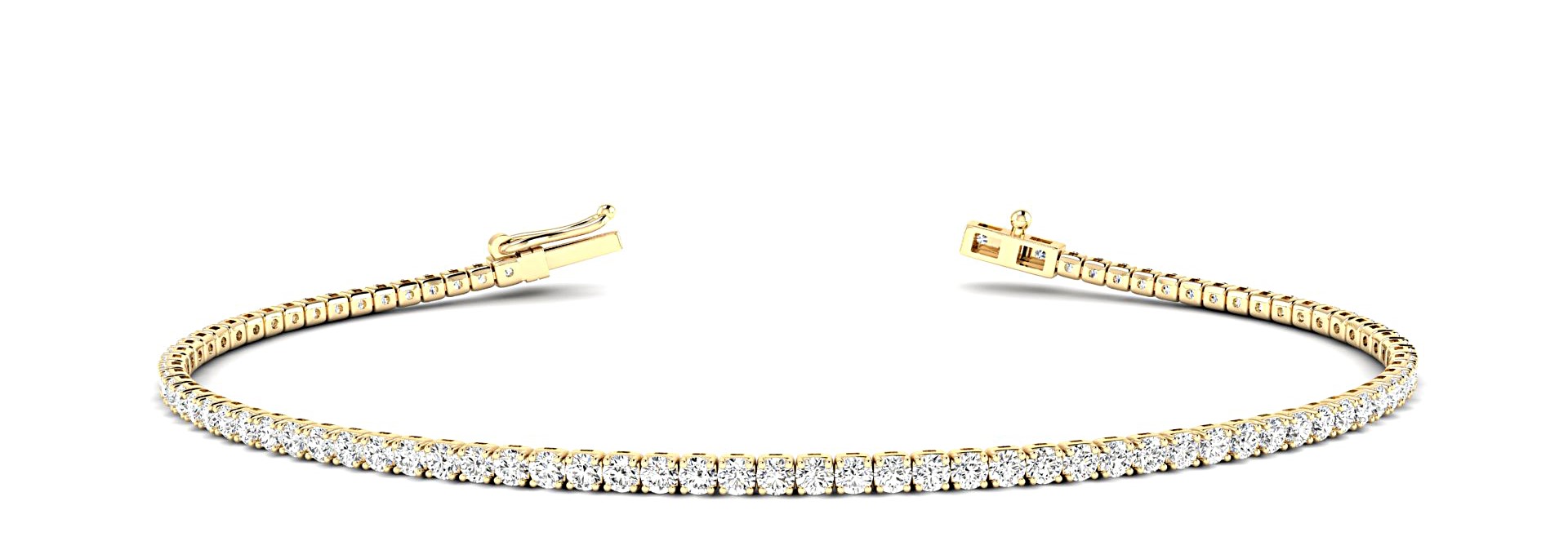 2.15 Ct Lab-Created Round Cut Delilah Diamond Tennis Bracelets in Silver 925