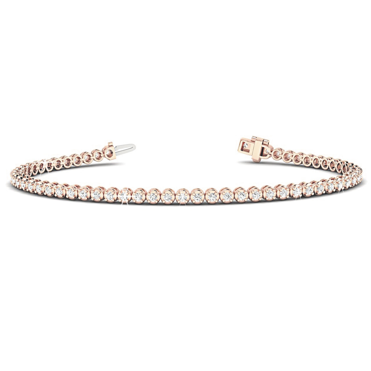 Ariana Natural Prong Setting  Diamond Bracelet