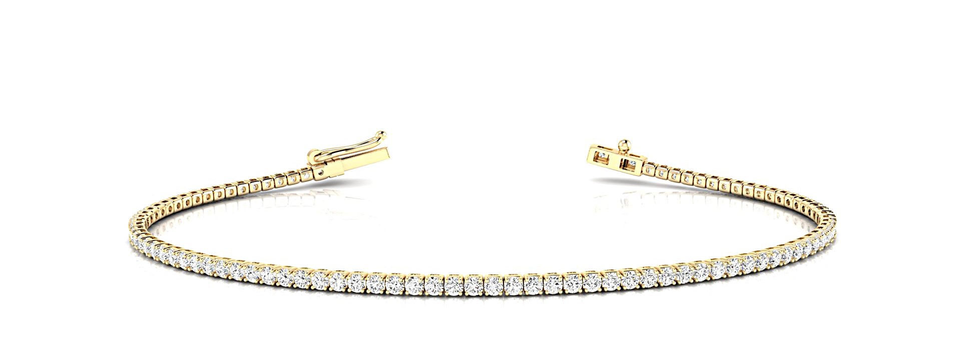 1.39 Ct Lab-Created Round Cut Ariana Diamond Tennis Bracelets in Silver 925