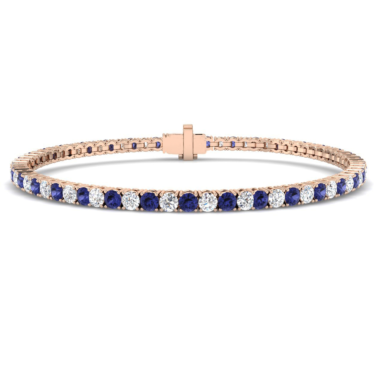 Shajoi Tanzanite 4 Prong  Diamond Bracelet
