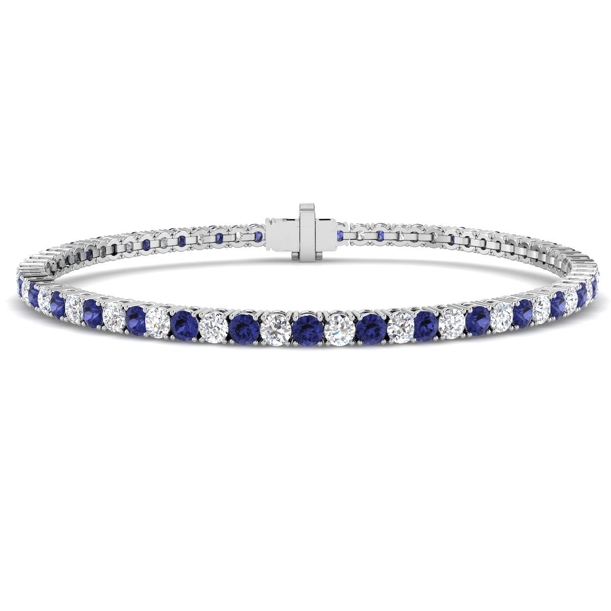 Shajoi Tanzanite 4 Prong  Diamond Bracelet