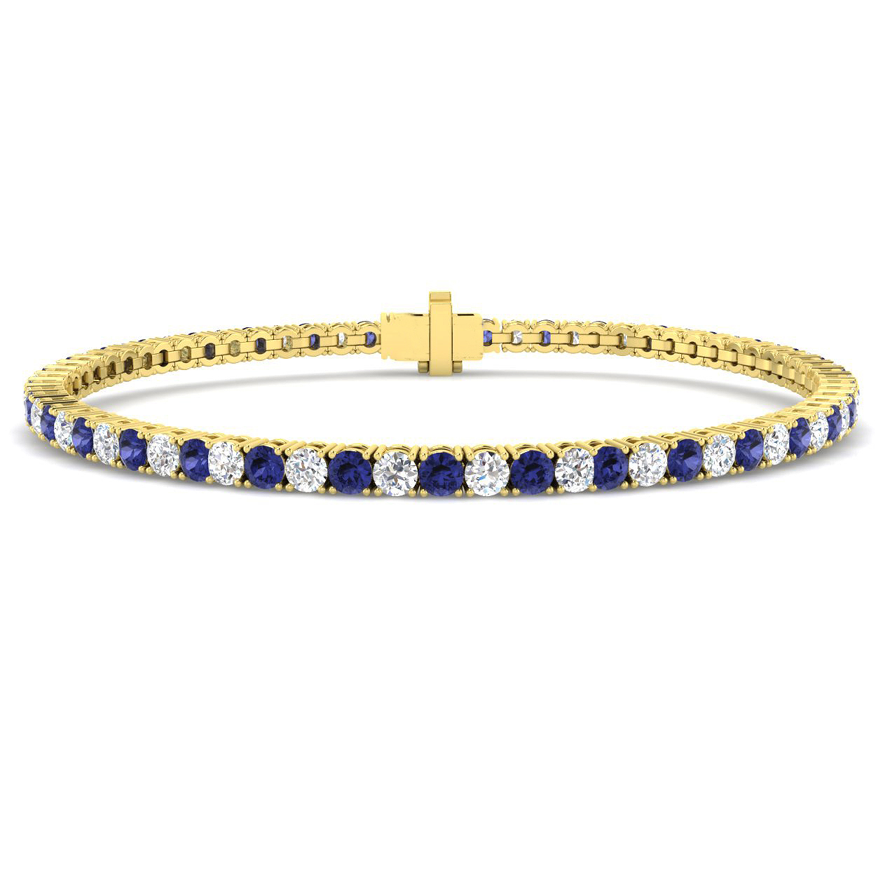 Shajoi Tanzanite 4 Prong  Diamond Bracelet