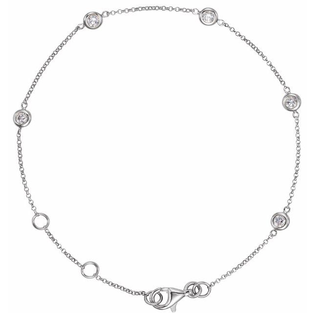 Georgina 0.25 Carat Bezel Set Chain Diamond Bracelet