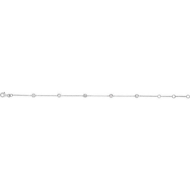 Georgina 0.25ct Round Cut Lab Diamond Chain Bracelet | Sunshine Diamonds