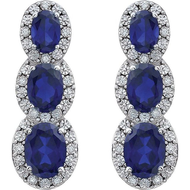 6.35 Ct Blue Sapphire Oval Cut Holeigh  in Silver 925