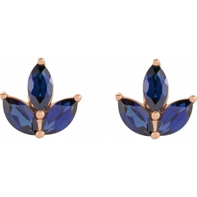 Talina Blue Sapphire  Diamond Earrings