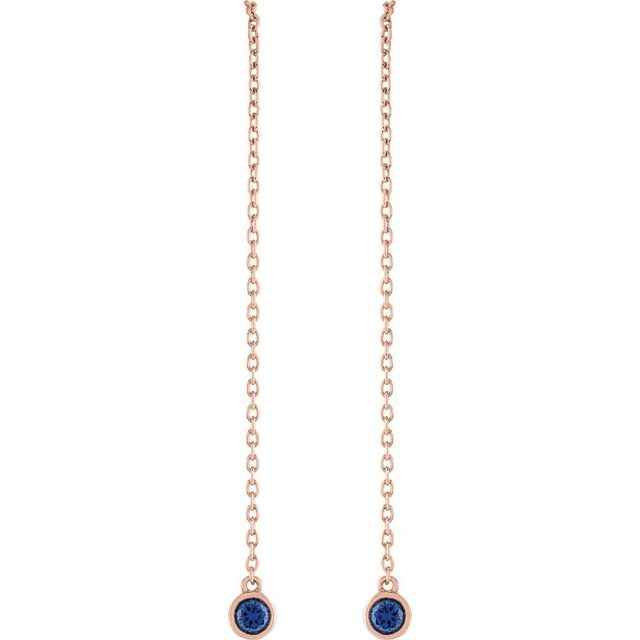 0.22 Ct Blue Sapphire Round Cut Thang  in Silver 925
