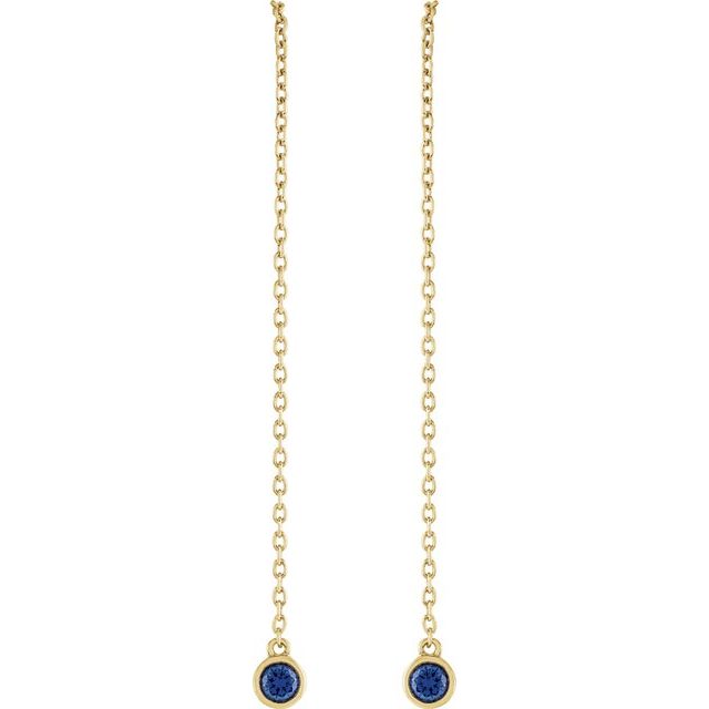 0.22 Ct Blue Sapphire Round Cut Thang  in Silver 925