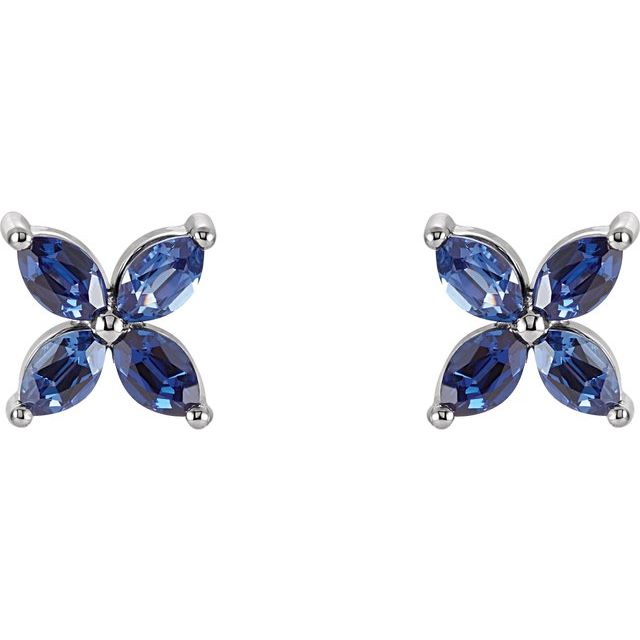 1.92 Ct Blue Sapphire Marquise Cut Honbrie  in Silver 925