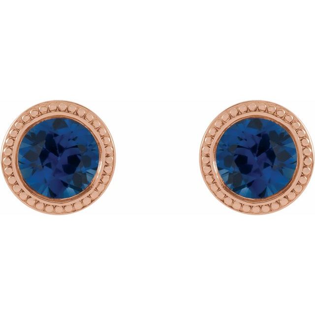 0.9 Ct Blue Sapphire Round Cut Teyah  in Silver 925