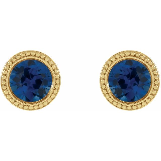 0.9 Ct Blue Sapphire Round Cut Teyah  in Silver 925