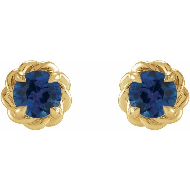 0.48 Ct Blue Sapphire Round Cut Tooba  in Silver 925