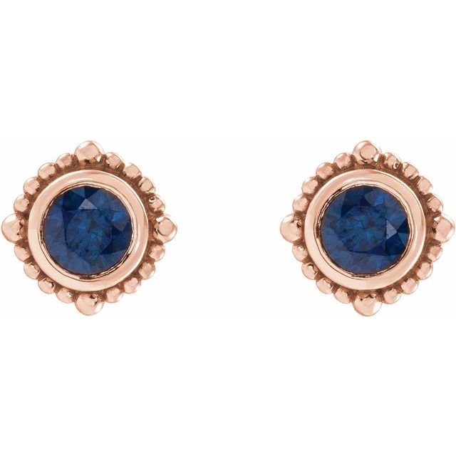 Tida Blue Sapphire  Diamond Earrings