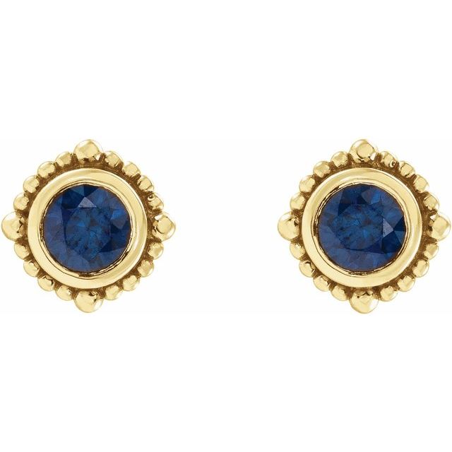 Tida Blue Sapphire  Diamond Earrings