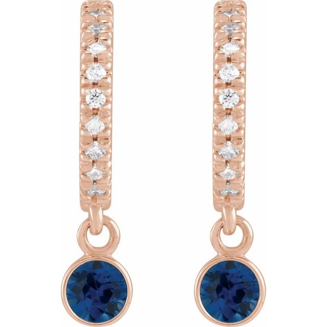 Tuyet Blue Sapphire  Diamond Earrings