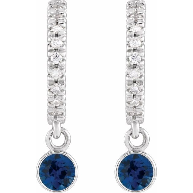 Tuyet Blue Sapphire  Diamond Earrings