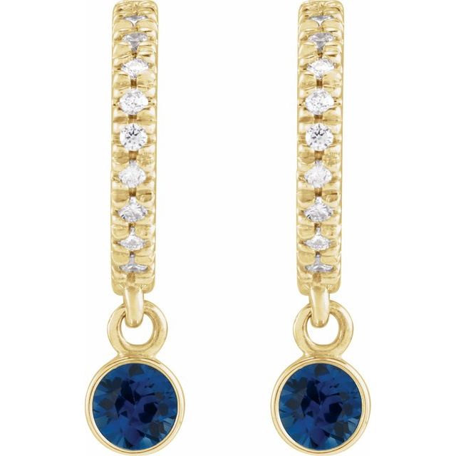Tuyet Blue Sapphire  Diamond Earrings