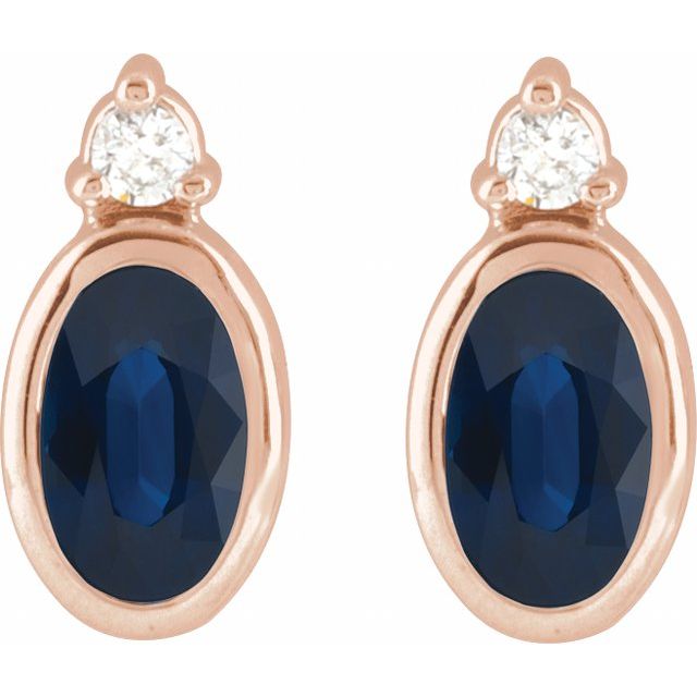 Tijah Blue Sapphire  Diamond Earrings