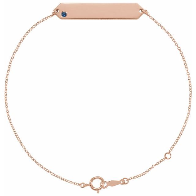 Trang Blue Sapphire Rose Gold  Bracelet