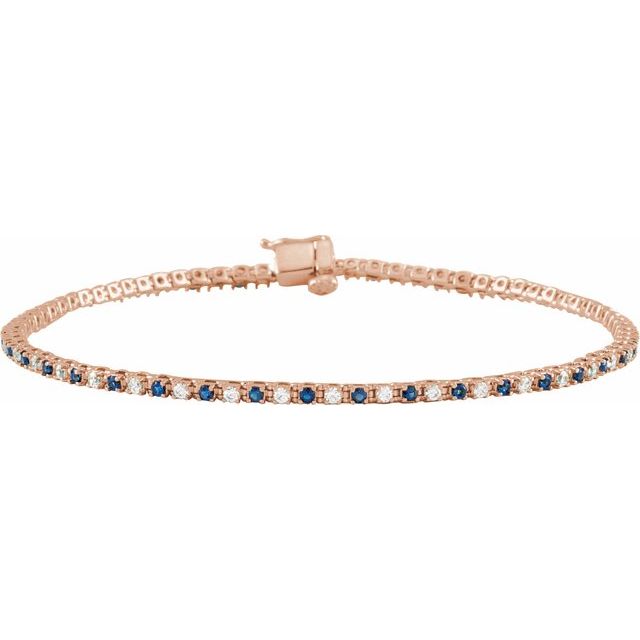 Tanyka Blue Sapphire  Diamond Bracelet