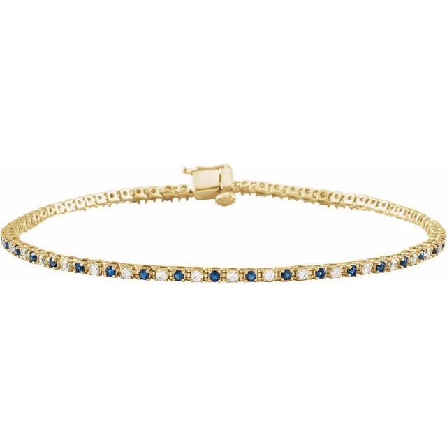 Tanyka Blue Sapphire  Diamond Bracelet