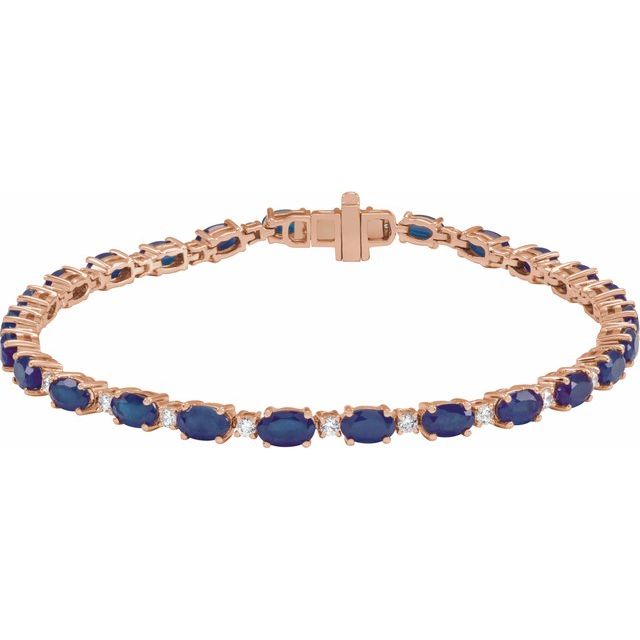 1 Ct Blue Sapphire Oval Cut Talicia  Bracelets in Silver 925