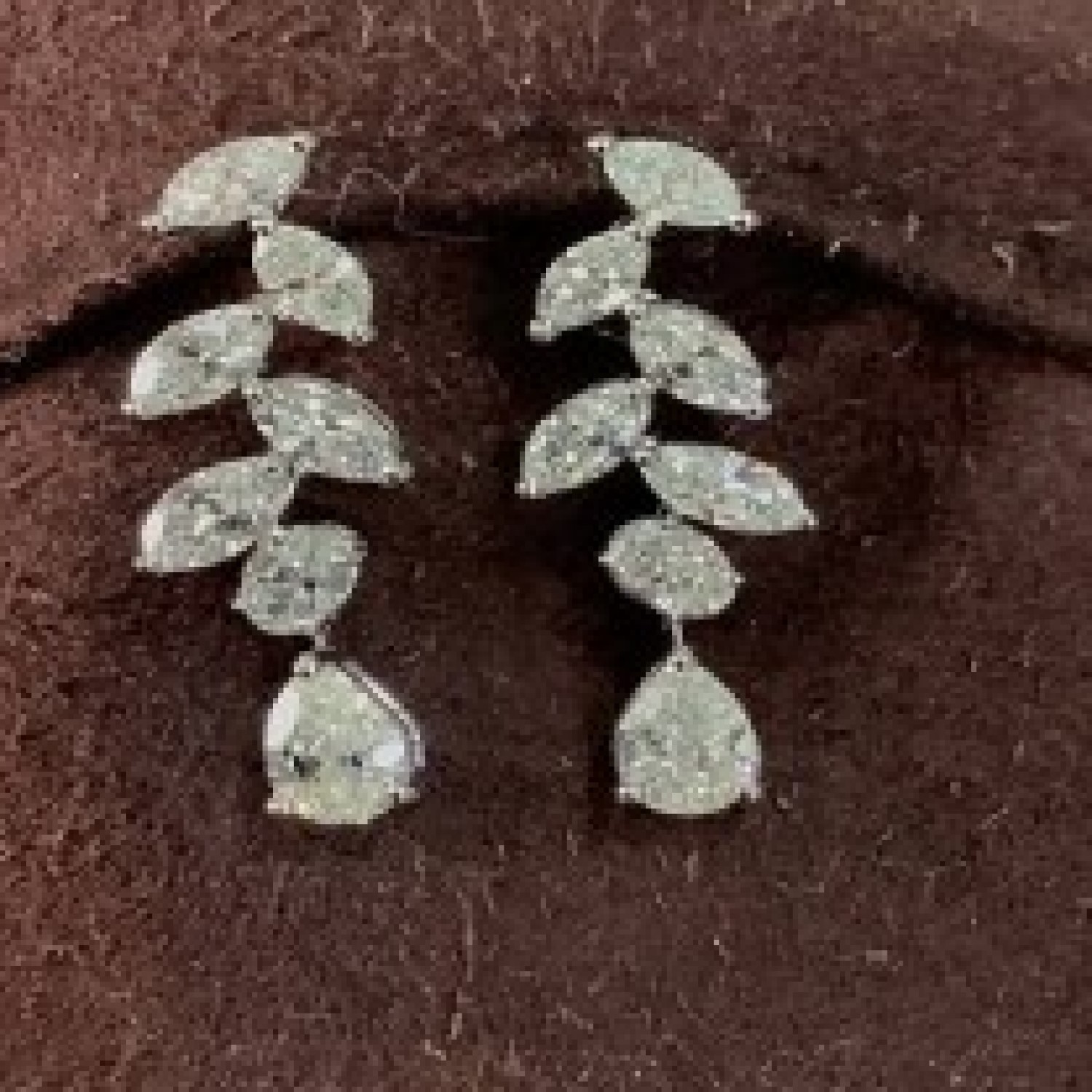 Hailey Natural Rose Gold Prong Set Journey Diamond Earrings