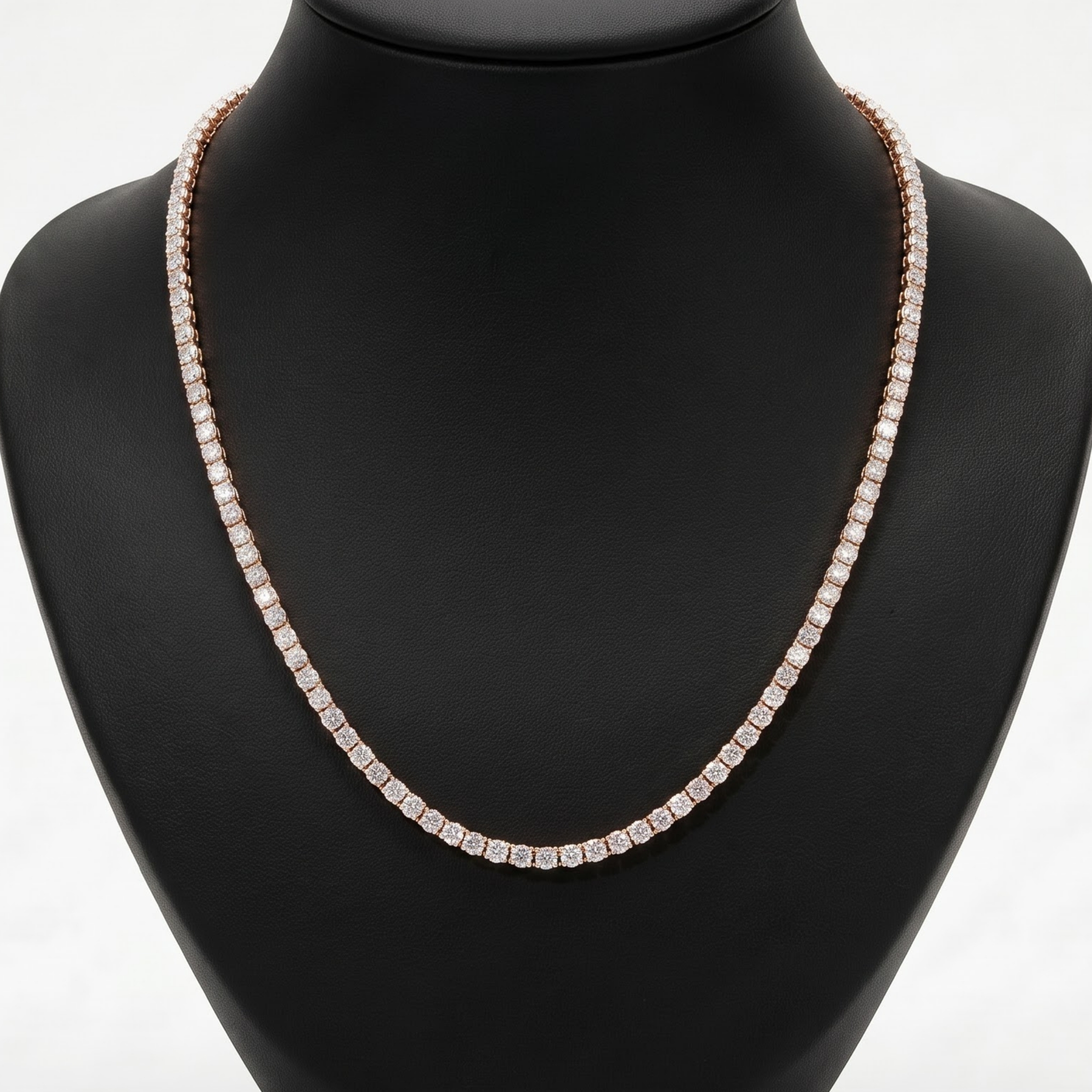 Corina 10.00 Carat 4 Prong Tennis Necklace