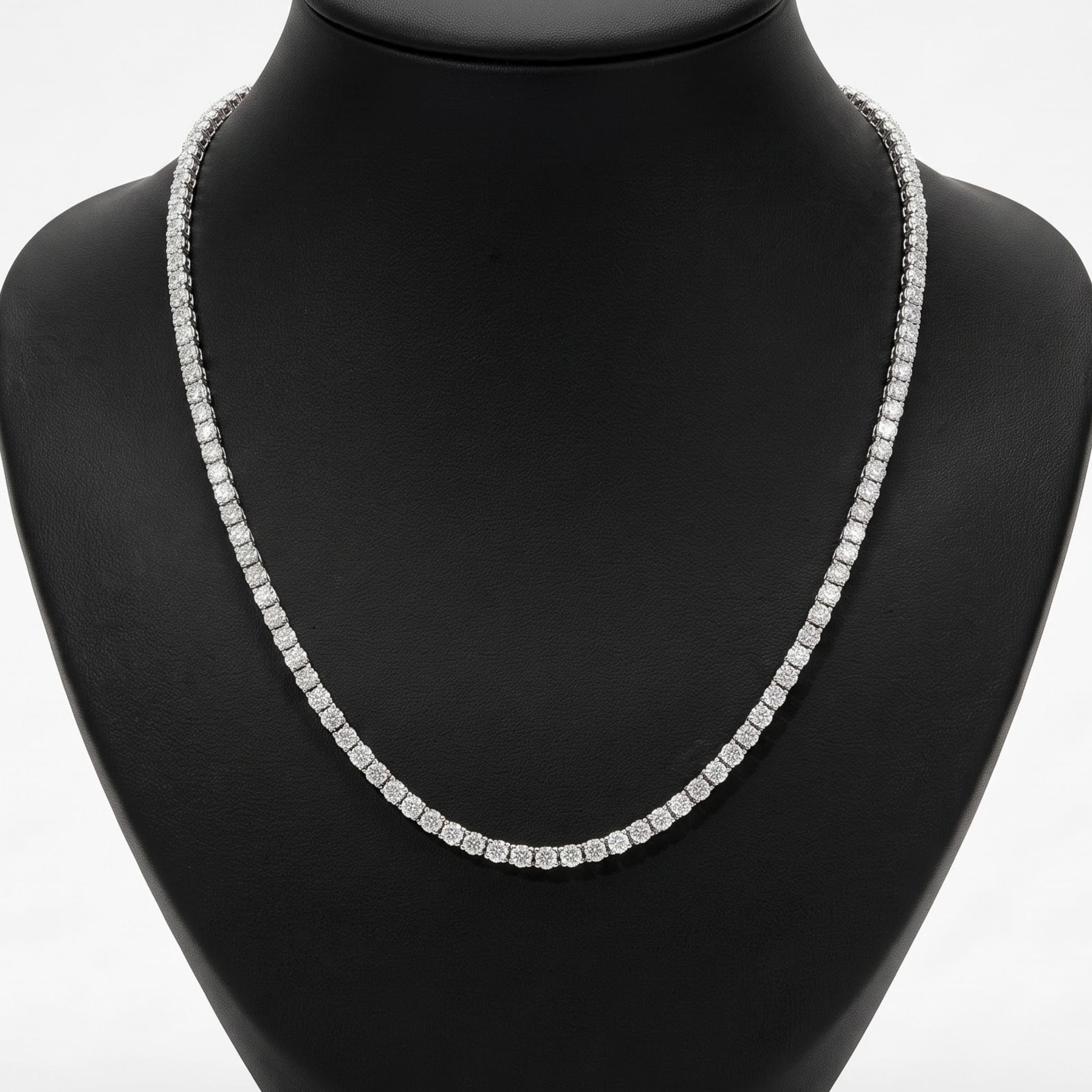 Corina 10.00 Carat 4 Prong Tennis Necklace