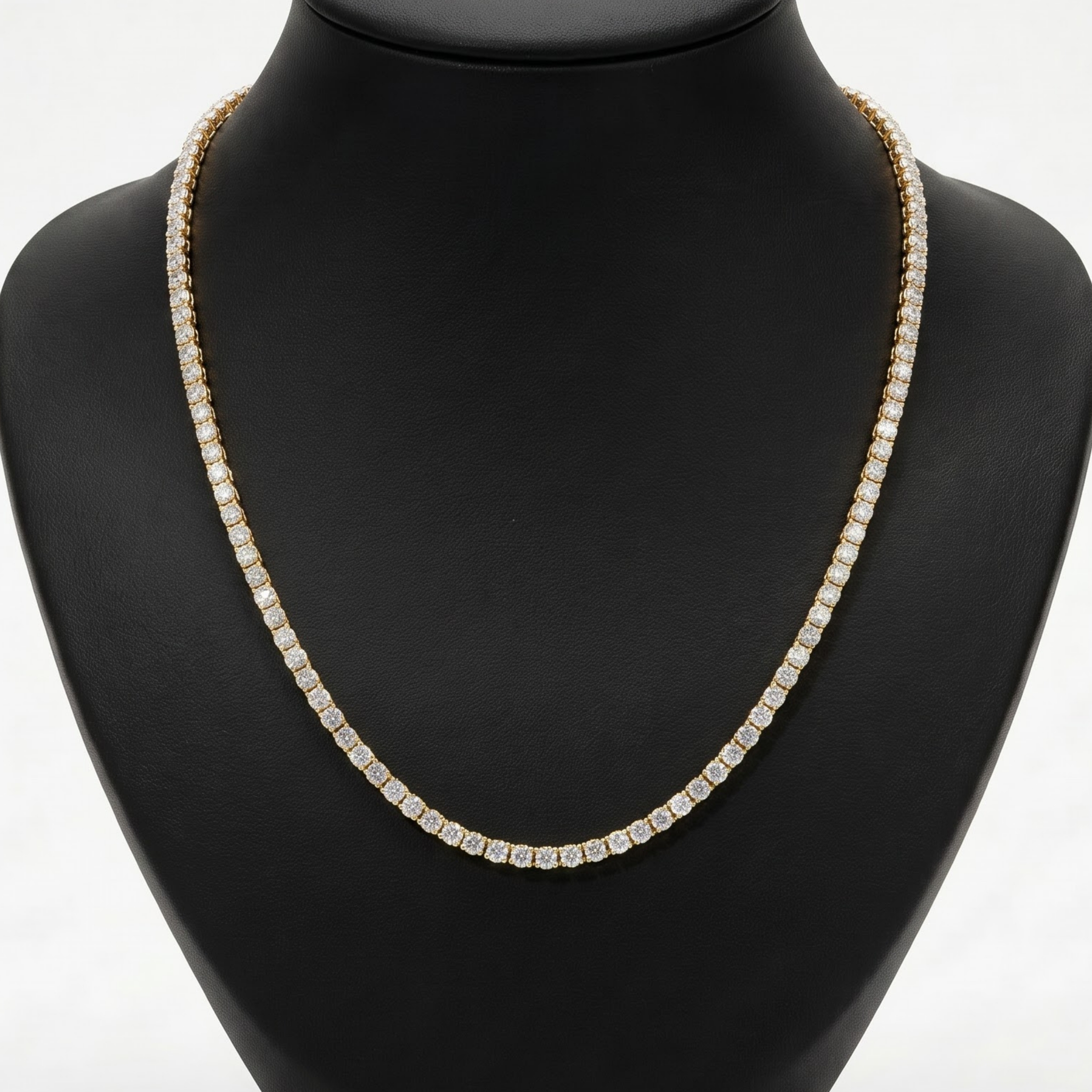Corina 10.00 Carat 4 Prong Tennis Necklace