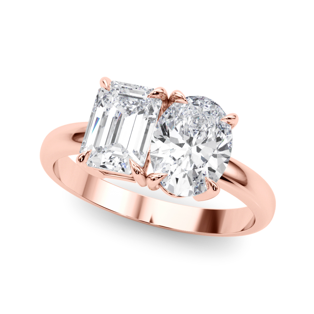 4 Prong Set Natural Diamond Ring