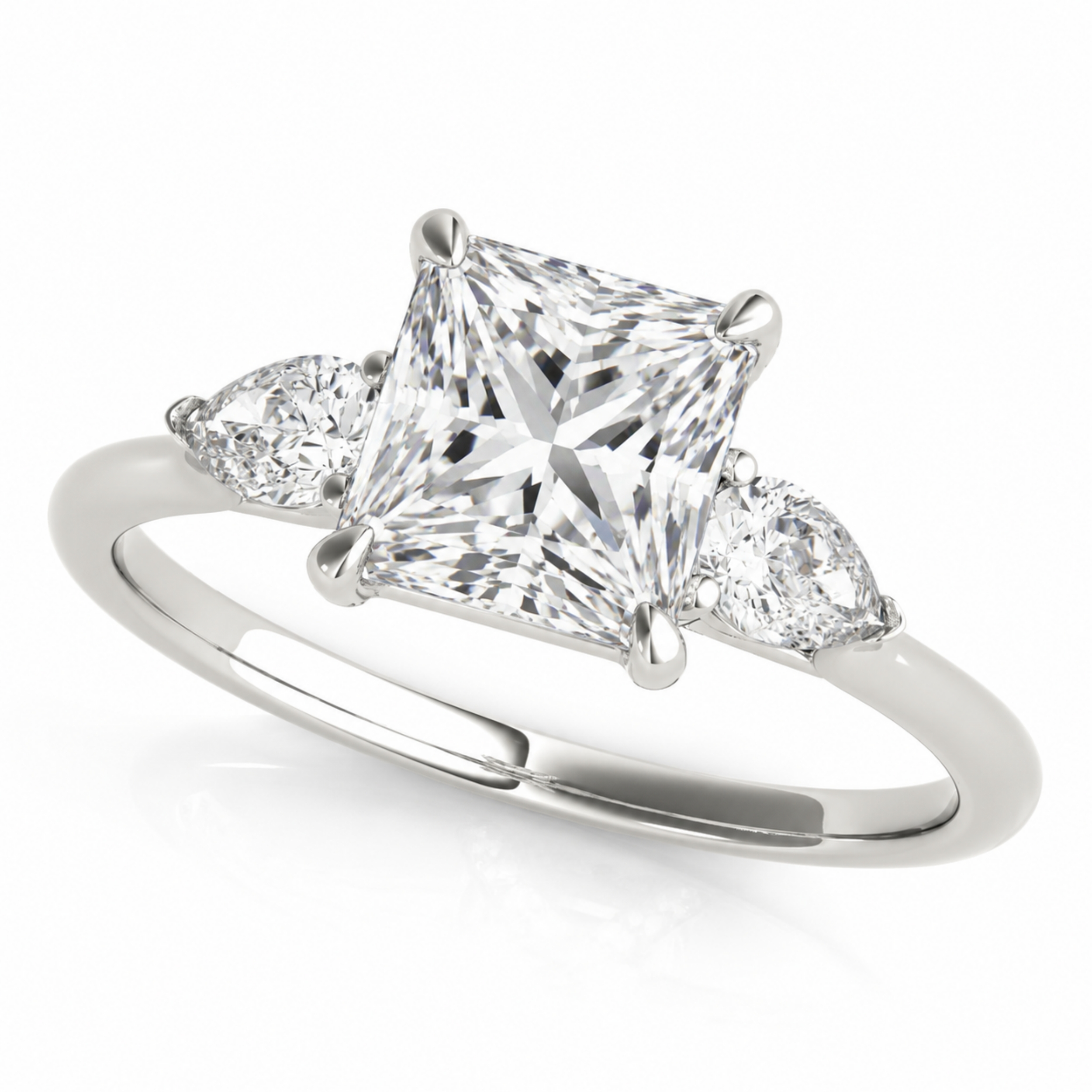 Reyano 4 Prong Set Three Stone Diamond Ring