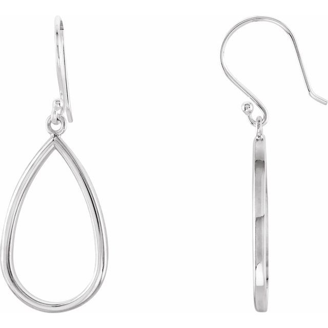 Bahnaz Diamond Sterling Silver Metal Earrings in 9K White Gold