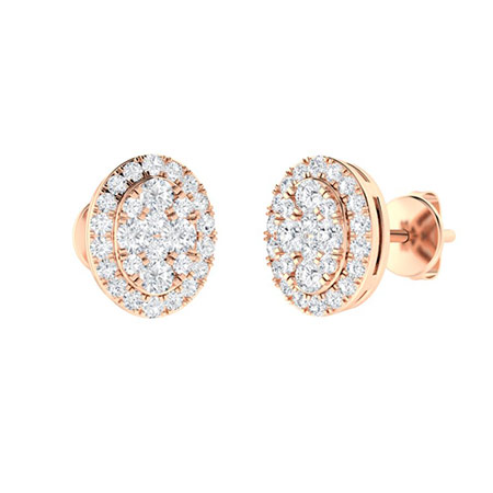 Kameela Natural Pave Set  Diamond Earrings