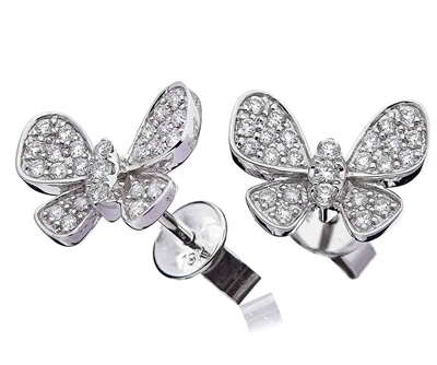 Khloei Natural Pave Set  Diamond Earrings