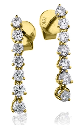 Lyndall Natural 3 Prong  Diamond Earrings