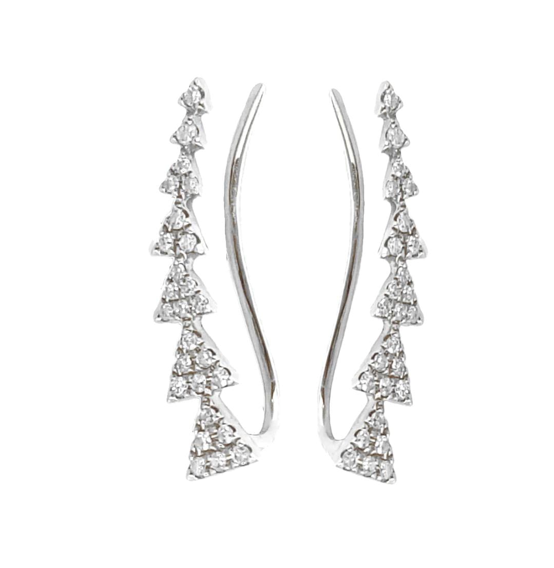 0.4 Ct Natural Round Cut Ariana  Diamond Earrings in 9K White Gold