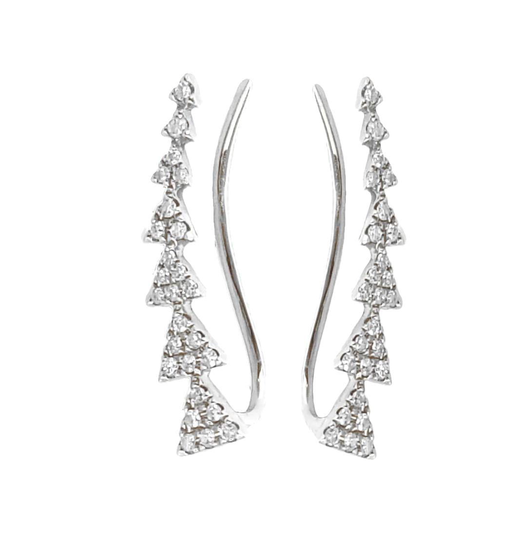 Claw Set Diamond Ear Climbers