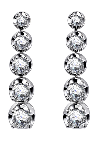 Luilda 0.40 - 1.00 Carat Natural 4 Prong Set  Diamond Earrings