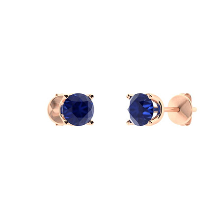 Badiha Blue Sapphire  Diamond Earrings