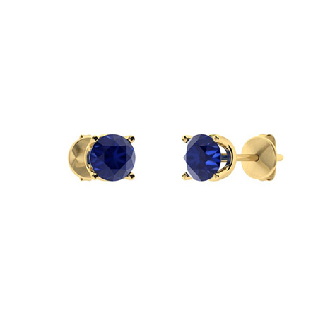 Badiha Blue Sapphire  Diamond Earrings