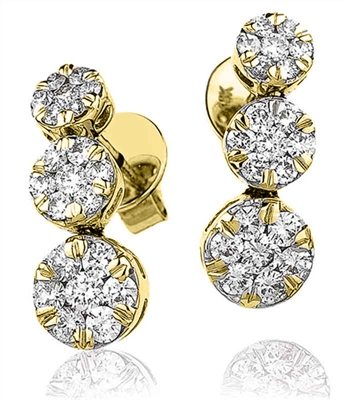 Kelva Natural Prong Set  Diamond Earrings